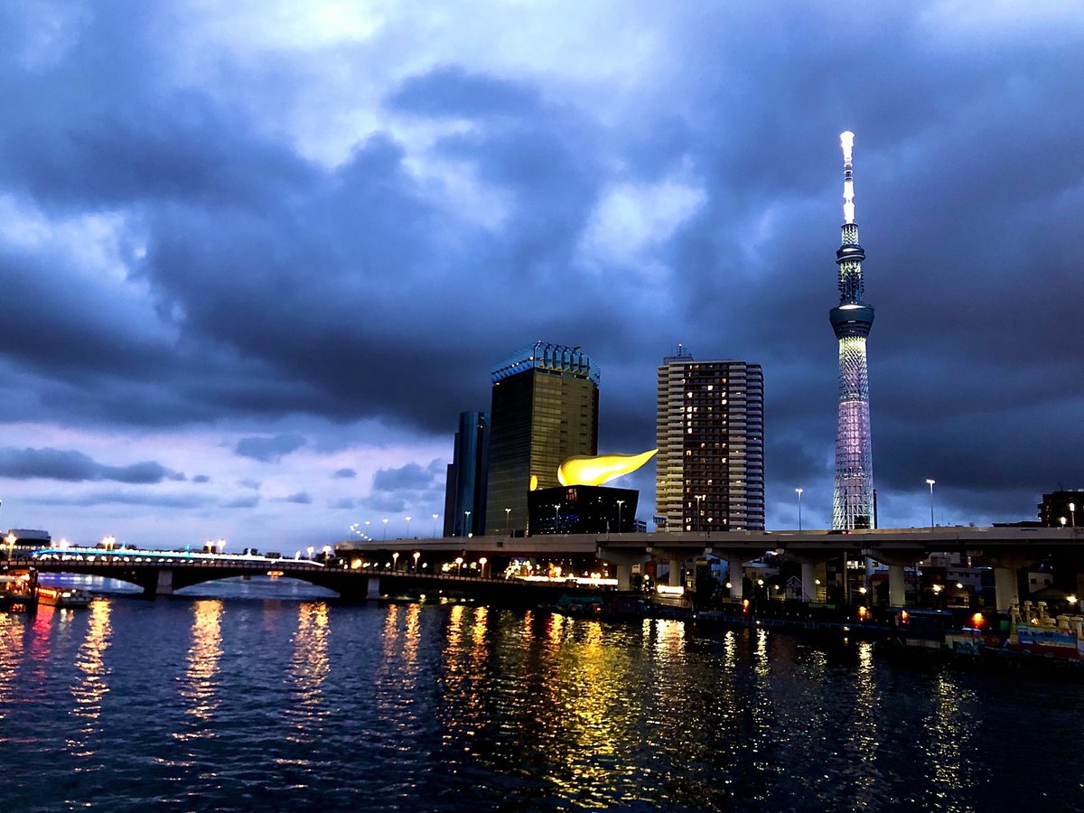 choh_u's tweet photo. 大川、夕景。

#いまそら　#隅田川　#東京スカイツリー https://t.co/Ox4XfN9dr6