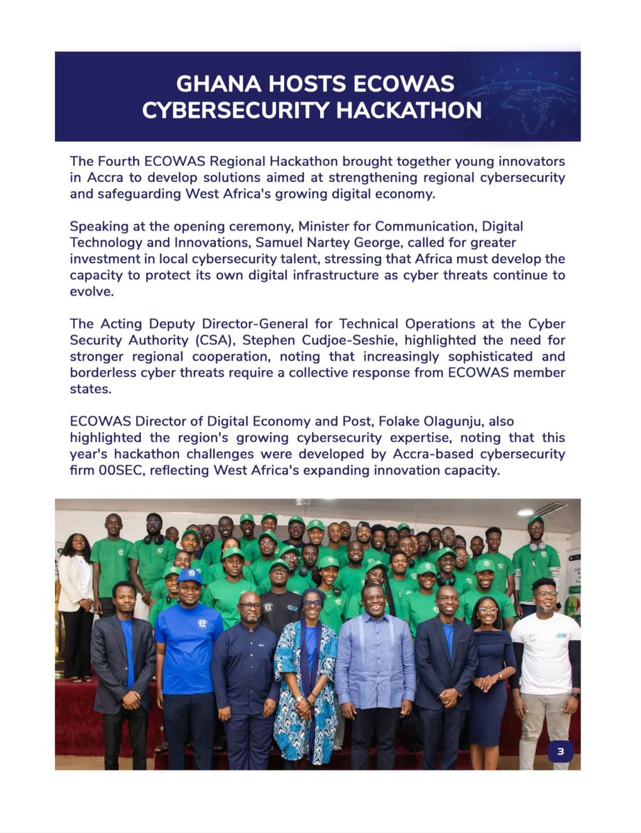CSAGhana's tweet photo. 📢 The Cyber Security Authority Newsletter for June 2026 is here! 

📖 Read, share, and stay informed.

#cybersecurity
#cybersecurityghana
#cybersecurityawareness https://t.co/emfAAn8Z3o
