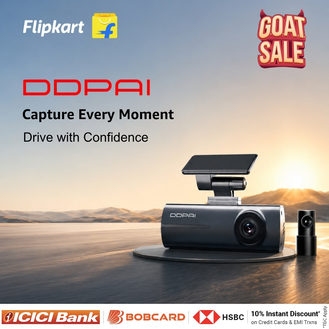 Camstore_in's tweet photo. Capture Every Moment, Drive with Confidence! 

Upgrade your car's safety with the DDPAI Dashcam, now available at unbeatable prices during the Flipkart GOAT Sale from 3rd - 9th July!

#FlipkartGoatSale #DDPAI #Dashcam #SafeDriving #FlipkartDeals https://t.co/AYAZpg0mSK