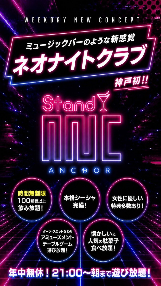 appro_'s tweet photo. 本日7/4 (土) 神戸 @only_anchor 

土曜のアンカー
アンカーは毎日21時 ｰ 𝙊𝙋𝙀𝙉 ｰ‼️
早い時間が超お得🉐

DJ KEN-BOW 
MC KENKEN

とにかくお安く入場したい方は
お気軽にDM下さい💌💭

#あんかー週8 
#ナイトクラブ https://t.co/27tDn49WC2