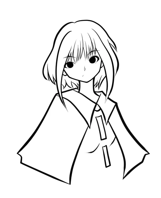 本日の下描きと線画とおまけ 今回は瞳を少し変更 気づきてくれたら嬉しいなぁ #一次創作 #イラスト