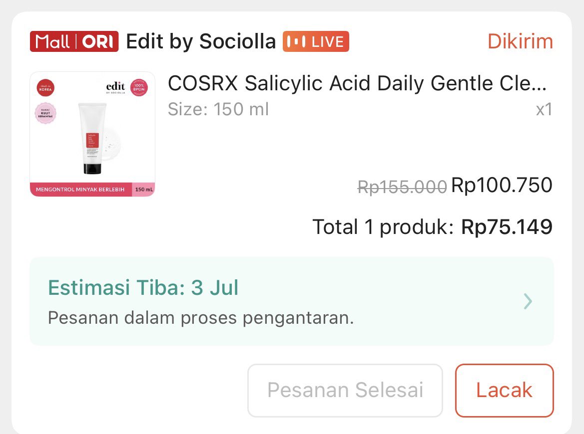 hi_reztt's tweet photo. POV: you don't need another cleanser... but your skin said "yes, you do." 😭✨

Finally grabbed this COSRX Salicylic Acid Daily Gentle Cleanser and ngl... the discount was louder than my self-control. 🤚🏻👀 https://t.co/nq6z30C89h