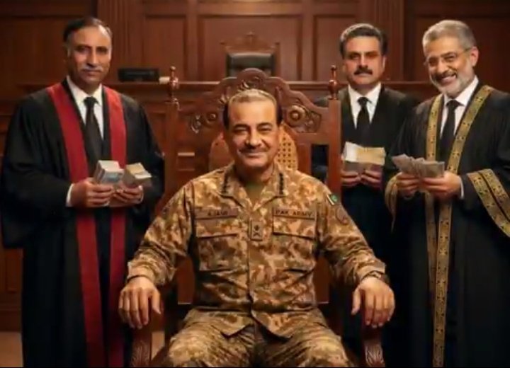 Polplusorg's tweet photo. ججوں کی ریکروٹمنٹ ،ترقیاں ، ٹرانسفر، بینچوں کی تشکیل سے لے کر فیصلے تک سب کچھ ہم ہی طے کرتے ہیں بھئی 
#PoliticsPlus 
#اسکے_پیچھے_وردی_ہے https://t.co/16eHjfTdLk
