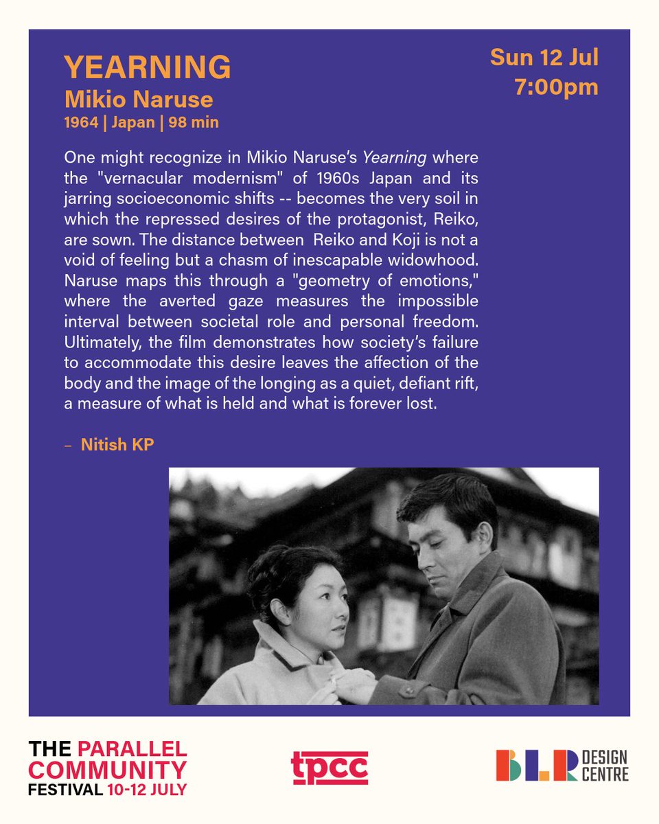 parallelcinemas's tweet photo. Day 3: Adit AM and Nithish KP are hosting two films from two different hemispheres of the world! 
Screening "Gertrud" by Carl Theodore Dreyer and "Yearning" by Mikio Naruse! 
Register here: https://t.co/eHKxQAFMIo https://t.co/7XRMcsAfoX