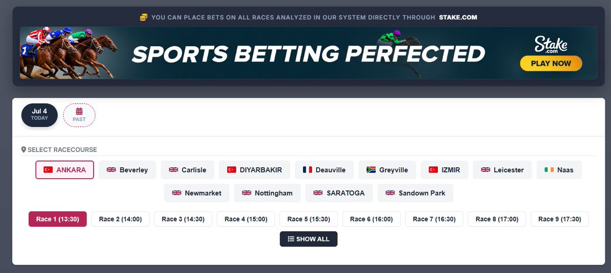 paceanalyzer's tweet photo. Hey friends! 👋 Massive card today and the algorithms are ready to deliver 🤖🔥
13 tracks. 6 countries. All analyzed and ready 📊

🇹🇷 Ankara
🇬🇧 Beverley
🇬🇧 Carlisle
🇹🇷 Diyarbakır
🇫🇷 Deauville
🇿🇦 Greyville
🇹🇷 İzmir
🇬🇧 Leicester
🇮🇪 Naas
🇬🇧 Newmarket
🇬🇧 Nottingham
🇺🇸 Saratoga
🇬🇧 Sandown Park

Check yesterday's wins in our showcase 🏆 then find your picks today 💎
https://t.co/NFRCMPJd8X 👇

#PaceAnalyzer #LetTheMathDecide #HorseRacing #Newmarket #Deauville #Saratoga #Sandown #RaceDay #GlobalRacing