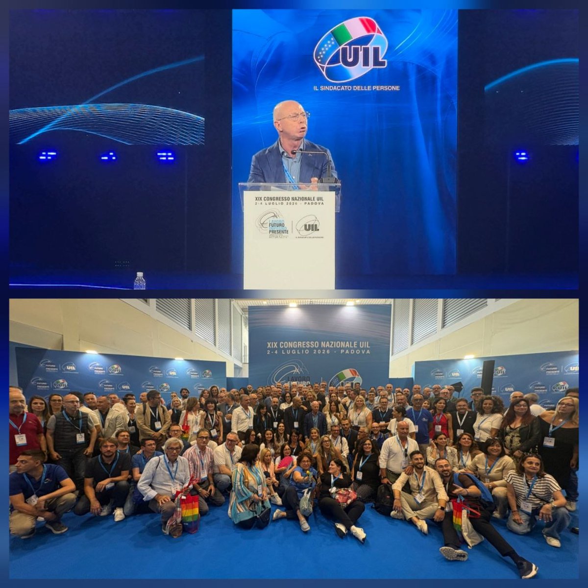 uiltucs's tweet photo. 🎤 Dal palco del XIX Congresso nazionale della @UILofficial, il segretario generale #Uiltucs Paolo Andreani rilancia le sfide del sindacato: contrattazione, salari, sicurezza, parità di genere e governo delle trasformazioni del lavoro. https://t.co/wqMiWzi0qB