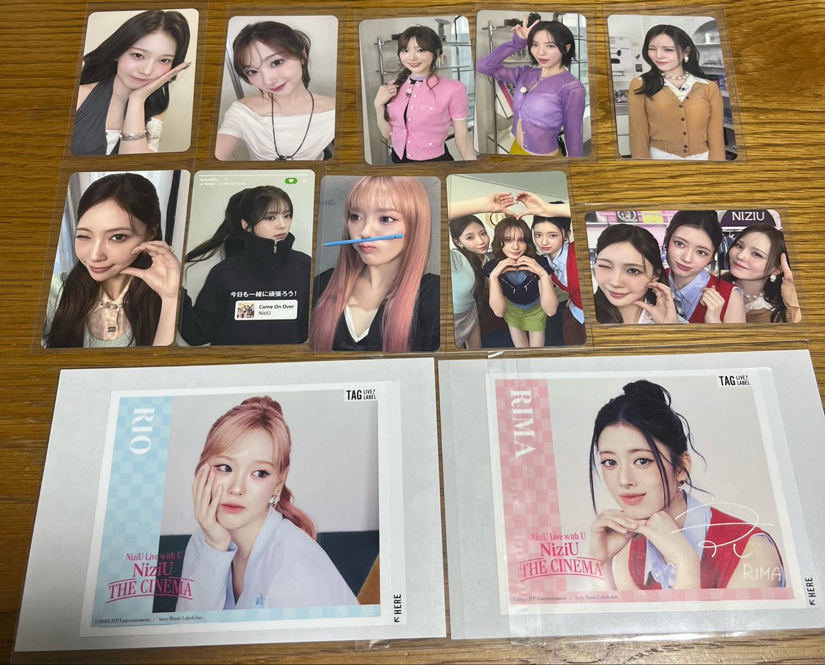 tim_sac_'s tweet photo. 譲 1枚目
求 2枚目❤️のリク

郵送希望です📮
ラベルリマはサイン、リオはサインなし同種でお願いします🙇‍♀️

#NiziU交換 #NiziU_交換 #トレカ交換 https://t.co/ZzeTKtUYIH