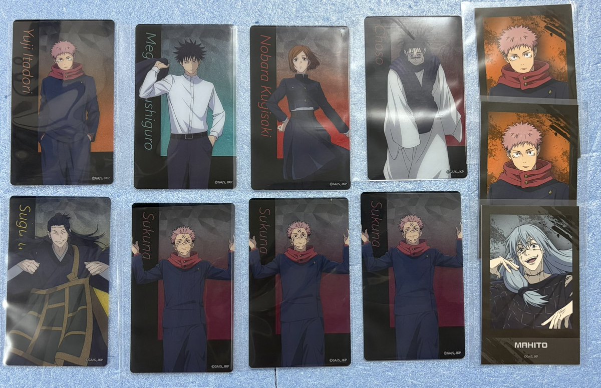 tsukasa44's tweet photo. 【譲渡or交換】
アニメーション呪術廻戦展　
クリアカード　フォト風カード
(譲)
懐玉・玉折
○七海建人、灰原雄、家入硝子
渋谷事変
○虎杖悠仁、○伏黒恵、釘崎野薔薇、☆脹相、羂索、真人、○宿儺
(求)
各定価＋送料
同種五条悟
渋谷事変柄には複数提供可能です。
☆を譲渡の際は無印同数お迎えで。 https://t.co/HvT8VrUtae