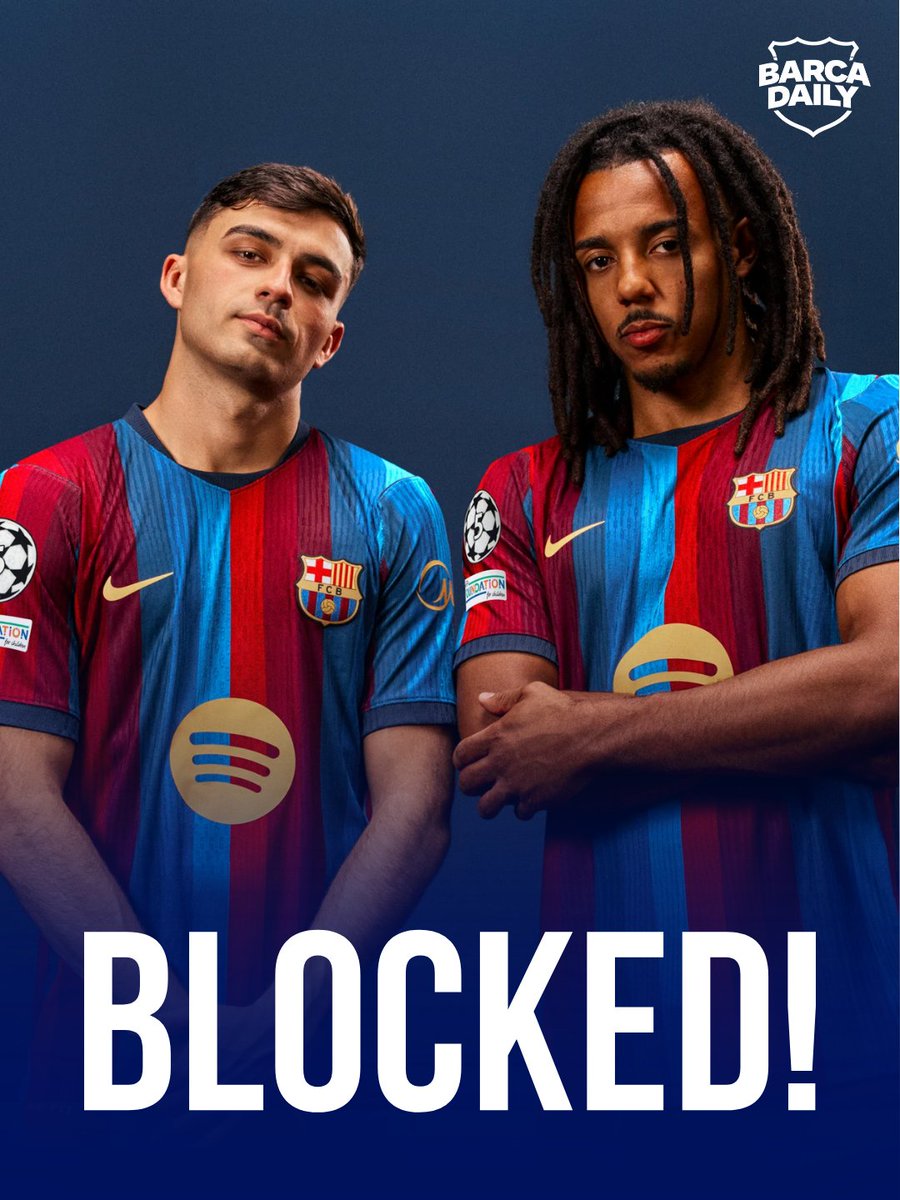 barcadailyv4yc's tweet photo. ๐ต JUST DROPPED : Barcelona's new 2026-27 kit is stunning.
Inspired by Antoni Gaudi. New Modernista typeface for names and numbers.
The problem?
La Liga won't allow it in league games.
๐ฐ Source: SPORT
#Barcelona #BarcaKit #NewKit #FCBarcelona #Barca #Gaudi #BarcaNews #football https://t.co/Av7yT4jnce
