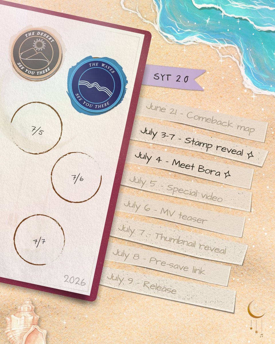 t_gasp_official's tweet photo. The desert was calm... until the waves arrived and changed everything 🌊

In a single moment, a sudden wave floods the desert, separating ARMY from the mysterious purple light. With the path ahead now uncertain, the journey takes an unexpected turn. The story is only beginning.

What do you think awaits beyond the waves? 🌊✨

✒️ Stamp: Mina (IG@hey.minakive)
🧭 Comeback Map: Mie (IG@muriel.makes)

#BTSARMY #ARMY #SeeYouThere