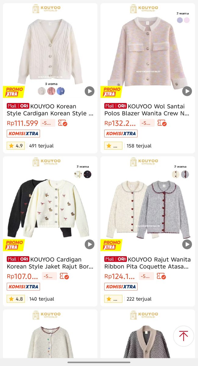 cravingforyuki's tweet photo. KEMANA AJAA AKUUU😭😭 BARU TAUU ADA TOKO INII WOIII
atasannya gemes gemes bgtt, kebanyakan cardigaan dan LUCUU SEMUAAAA😭✨ mana lagi ada flash sale jugaaa lengkap bgt sih 
BURUAAAN CEKK LAGI ADA FLASH SALE‼️ https://t.co/QrMnRPCSPu https://t.co/rCQHa5Pgbc