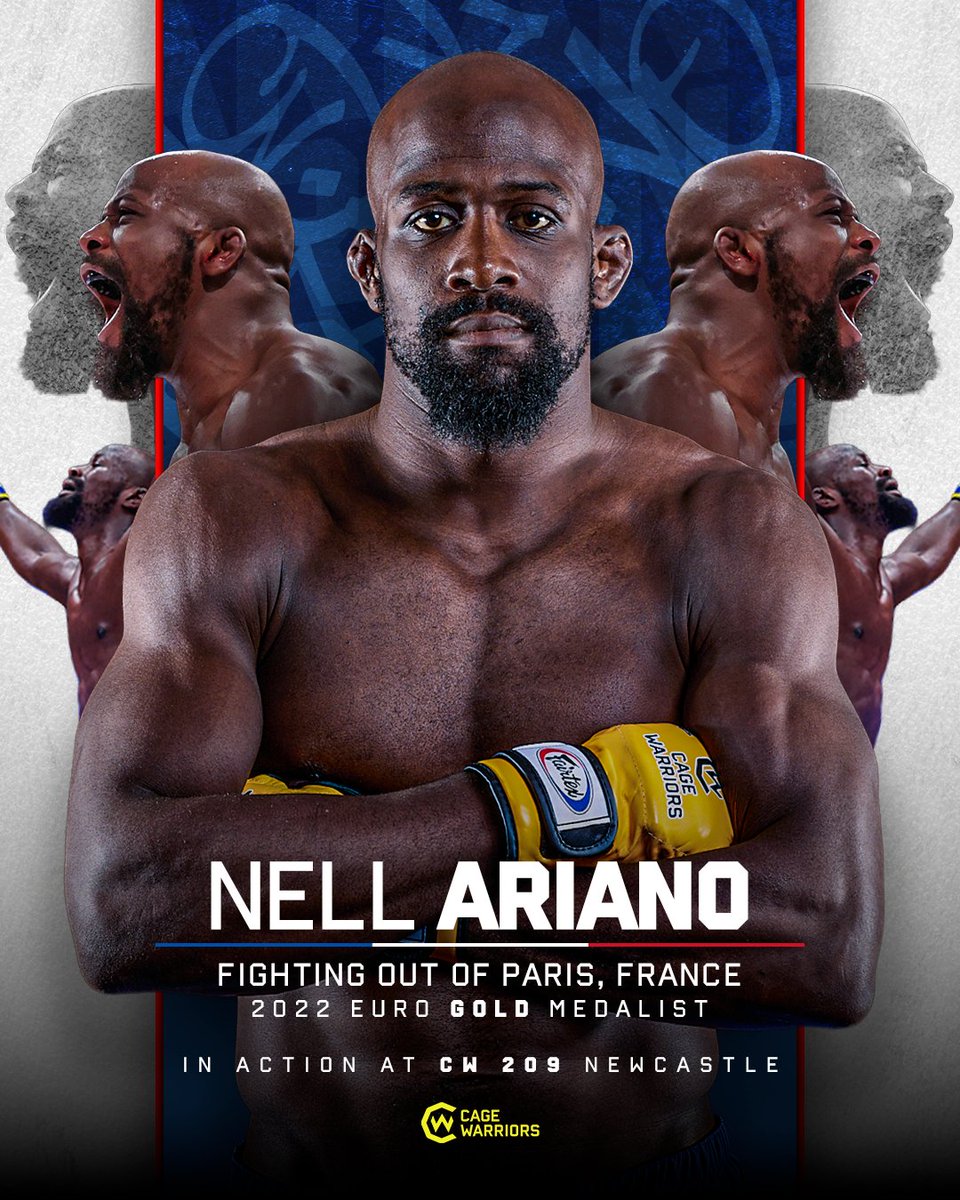 CageWarriors's tweet photo. Fight Day for a Frenchman Taking Over Our Light Heavyweight Division 🇫🇷🥶

Nell Ariano fights tonight live in the #CW209 Newcastle co-main event on @UFCFightPass from 9:30PM CEST! https://t.co/rZhf4cslO6