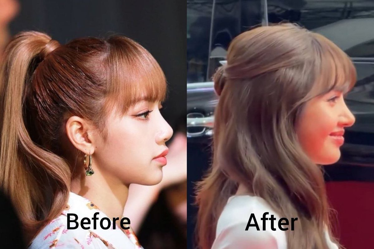 historical_memo's tweet photo. Lisa from BLACKPINK debuted  a new look in Thailand today sparkling plastic surgery speculation! https://t.co/bnbweoqJnW