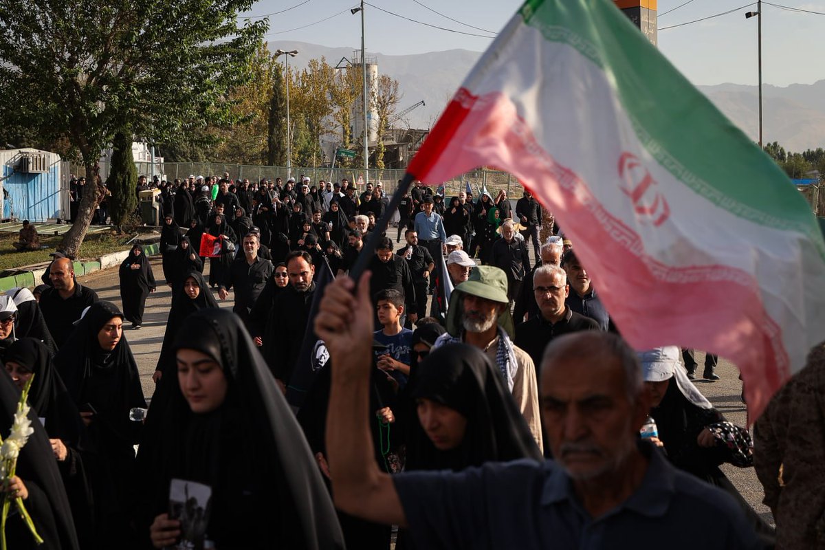 Khamenei_m's tweet photo. Scenes from the farewell ceremony of mourners with the Leader of the Truth‑Seekers of the World at the Imam Khomeini Mosalla in Tehran, July 4, 2026

#WeMustRise
#MartyrKhamenei https://t.co/XOQNC0ohWl