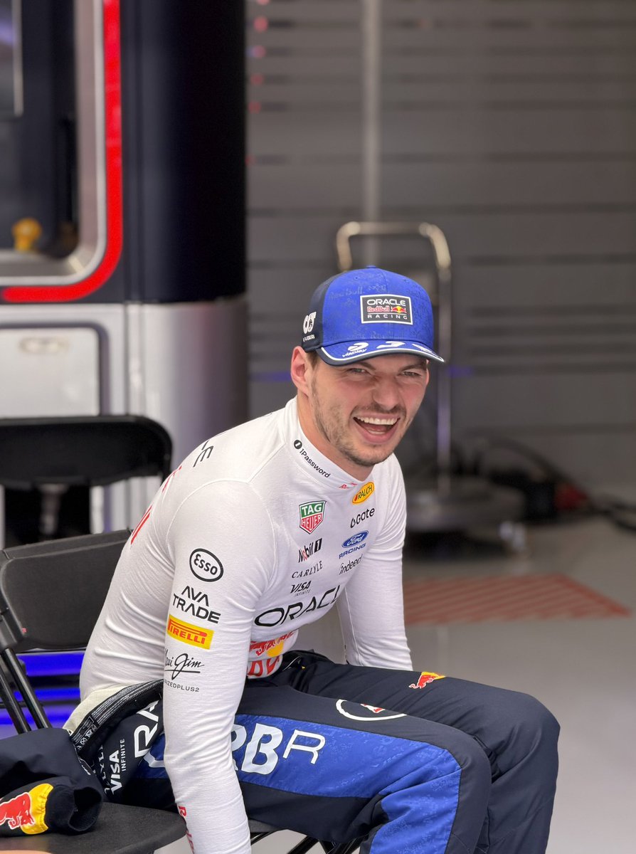 redbullracing's tweet photo. Pre-Sprint smiles in the garage 😄

#F1 || #BritishGP 🇬🇧 https://t.co/HExm9OzcSL