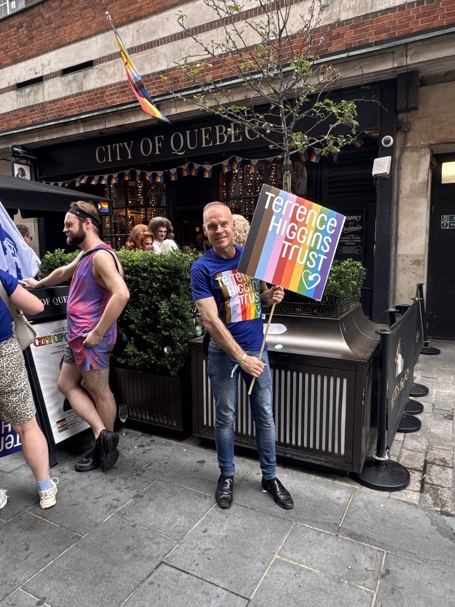 philipcbaldwin's tweet photo. Excited to be marching with @THTorguk at @PrideInLondon today! #PrideInLondon https://t.co/eMmSHvKEqK