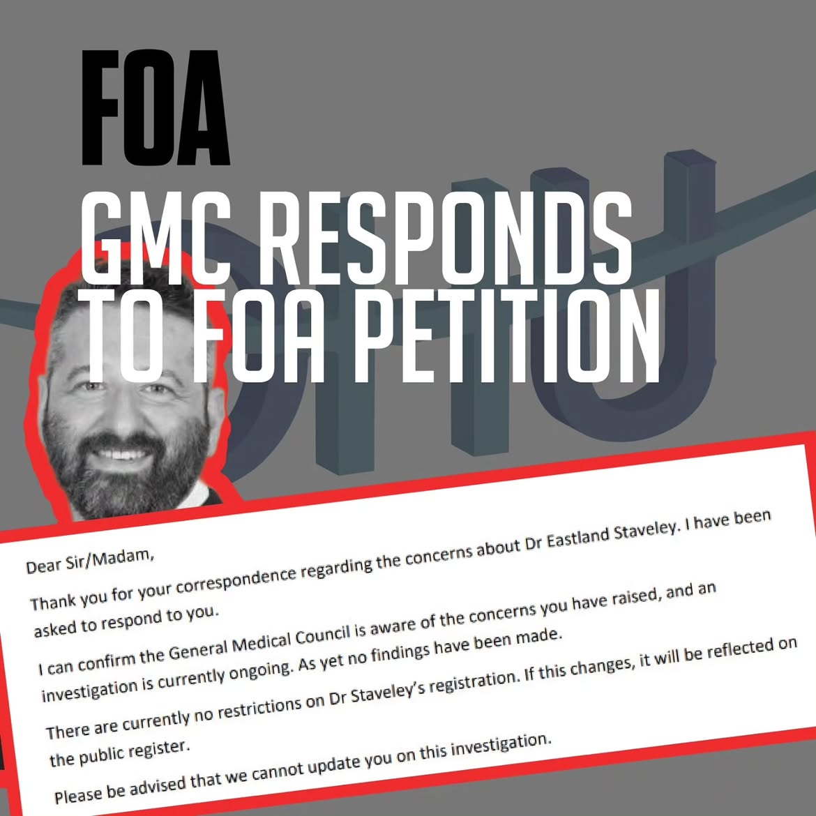 doctor_rahmeh's tweet photo. The British jewish doctor who said he didn't shoot enough babies is finally being investigated by the @gmcuk.

But he retains a full medical licence.

Over 11,000 people signed the @FriendsofAlAqsa petition calling for his immediate suspension and, if allegations are substantiated, striking off.

Jewish doctors in the UK can boast about shooting children and continue working— but non‑jewish doctors who speak out against those same crimes are suspended.

Staveley is being allowed to continue treating the British public. Including your children. Your babies.

The same Staveley who called for babies to be sniped and for Gaza and the West Bank to be 'razed to the ground'.

This is how the GMC prioritises zionists over public safety.

This is the two‑tier system. This is supremacy.