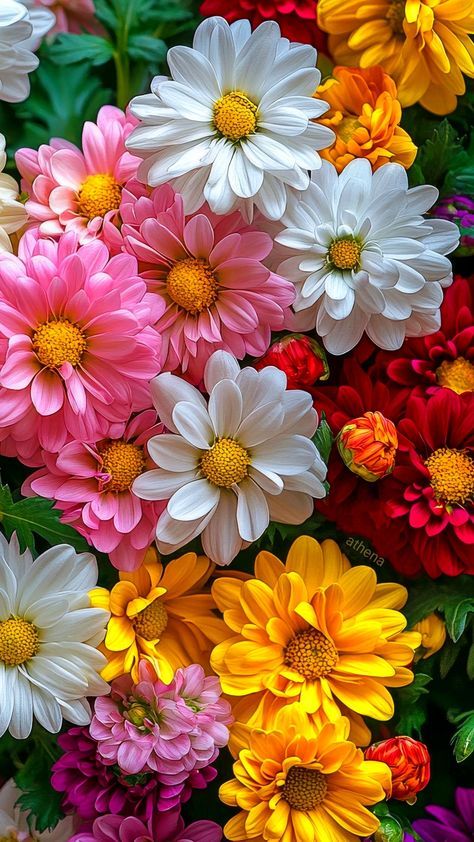 inspirativeking's tweet photo. A burst of pink, white, yellow and red — like the garden decided to throw confetti. https://t.co/ww9K7Kg1W3