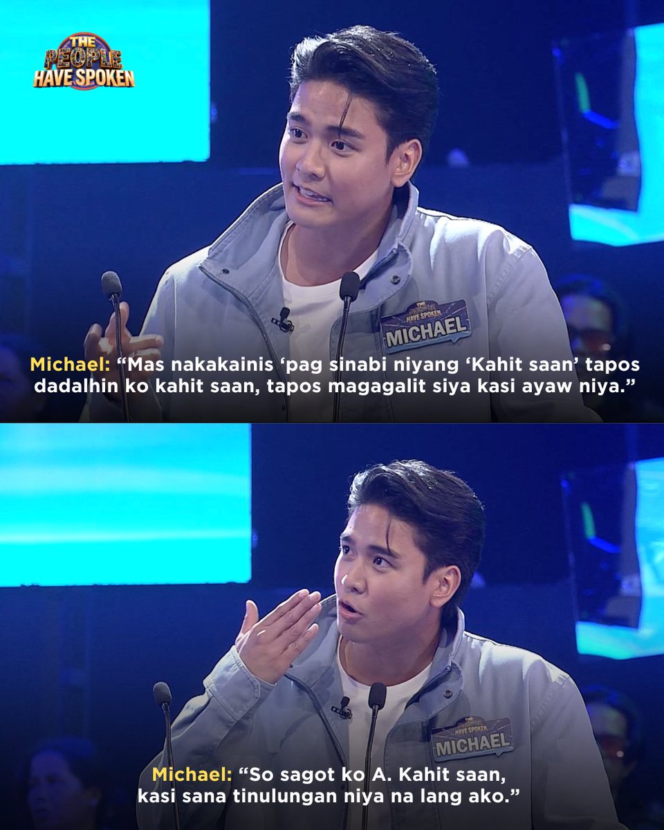 gmanetwork's tweet photo. Gigil na gigil tayo ah, Michael? π€£
#ThePeopleHaveSpoken #TPHSGitgitanAngLaban https://t.co/nHI9FiC0Gd