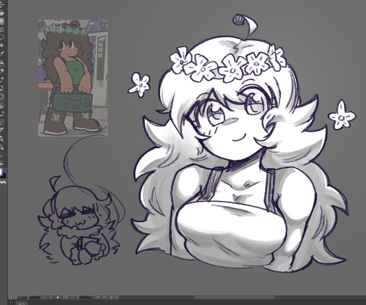 KixelArt's tweet photo. whats up dog (gf) sketch !! 🌺

#fridaynightfunkin #girlfriend https://t.co/pmLhDnT1nD