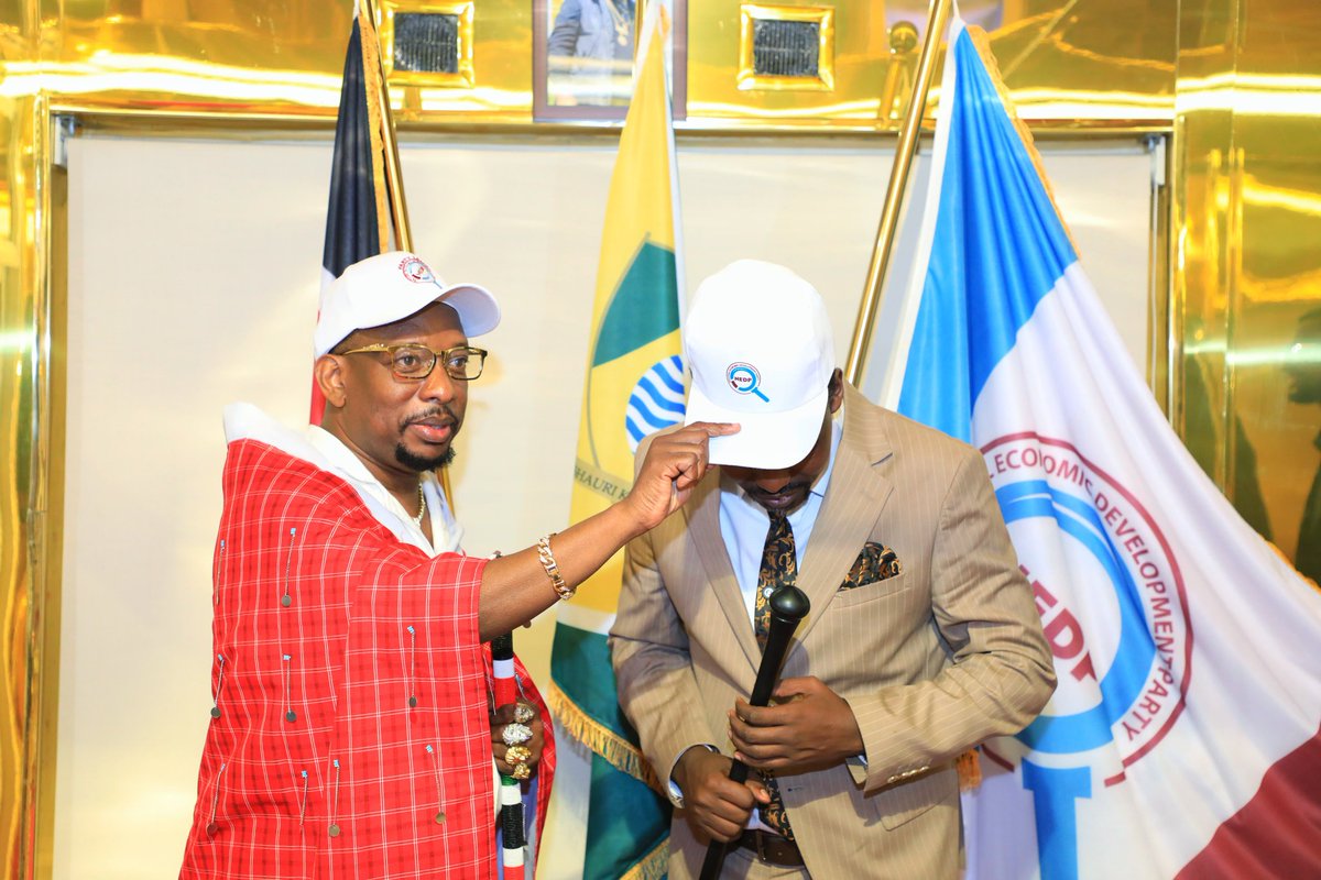 OleKaputah's tweet photo. BREAKING NEWS!!!
Hon. Dr. Ambassador Joshua Ole Kaputah Kaputah has officially joined the National Economic Development PARTY (NEDP).  

He was received by H.E @MikeSonko, Party Leader  as he declared his bid for Member of Parliament, Narok North Constituency 2027. https://t.co/tHyct7mx7N