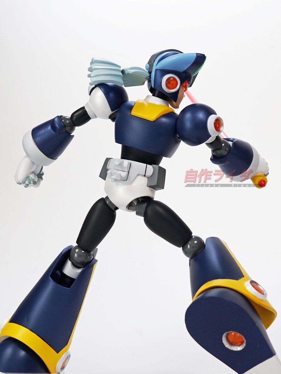 Jisaku_Rider's tweet photo. #WF2026S 出し物①

#ロックマンXDiVE よりダイナモ 可動モデル
以前販売したものと基本的に同じですが一部エフェクトパーツを省略して価格も変更しました

※組み立てにはホビーベース製関節パーツが必要です https://t.co/WqFgMZYwmA