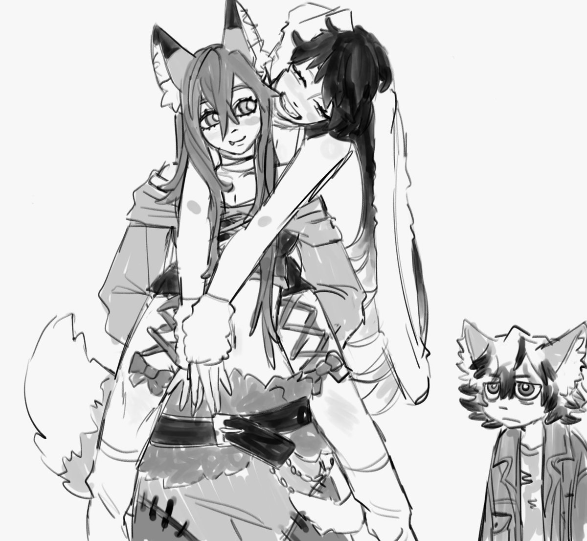 jamjamalam's tweet photo. amoriyo but i secretly wanted to draw amorudo so he's here... #gachiakutafanart https://t.co/SEruKR2A6e