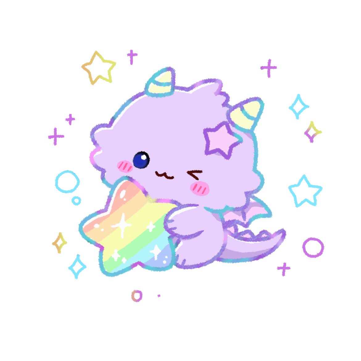 _LEOpipi_'s tweet photo. 最近描いた小さくてキラキラした子たち✧*。
ドラコはオリキャラです🐉

Some of my recent soft kawaii art ✨
Drako is my original tiny dragon 💜 https://t.co/IZHAr3sekr