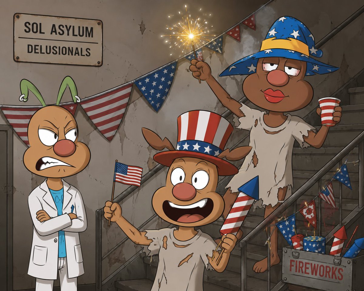 veronique24319's tweet photo. Warningโ ๏ธ:
Entering the Delusionals stairwell may result in loud music, fireworks, questionable decisions, and an extremely grumpy Doc. ๐บ๐ธ๐คฃ #4thOfJuly #SolAsylum #Delusionals
@SolAsylum5150 @DocOnChainX ๐คญ https://t.co/XaQEaQTYoj
