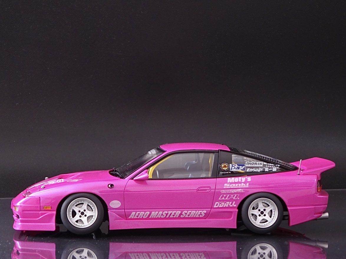 13NAspiration's tweet photo. WAVE180SX完成しました!
アオシマ1/24
B-WAVE AEROMASTER 180SX Version Ⅰ '26
アオシマのWAVE180をベースに実車を出来る限り再現!
大好きなWAVEのデモカーなのでいつもより気合い入れて再現しました
#アオシマ
#WAVE180SX
#proshopWAVE
#DOALL https://t.co/MtEHfHEJmB