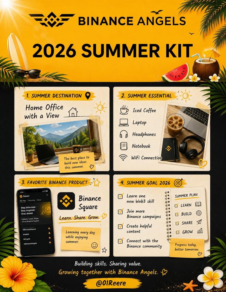 01Reere's tweet photo. @BinanceAngels Not every summer needs a beach.
Sometimes the best destination is where you grow.
#SummerKit https://t.co/qpEJet0WYD