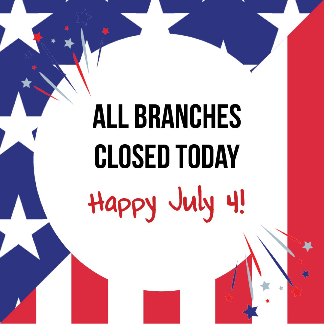 ffcommunity's tweet photo. Enjoy a safe and delightful holiday - we'll be doing the same! All branches will be closed this Saturday - returning to normal business hours next week. In the meantime, digital banking has your back 24/7.
#FFCCU #creditunion https://t.co/5AB7zQrfDR