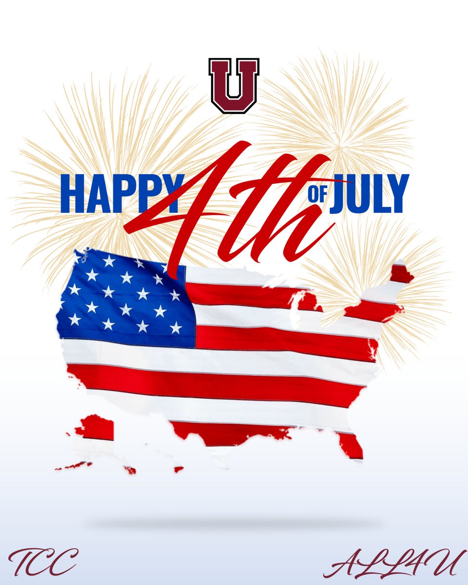 UnionMBB's tweet photo. Happy 250th Birthday America!

Happy 4th of July to our players, alumni, parents, and families of Union Basketball!

#TCC #GoU #All4U https://t.co/dlDWkBIyY3