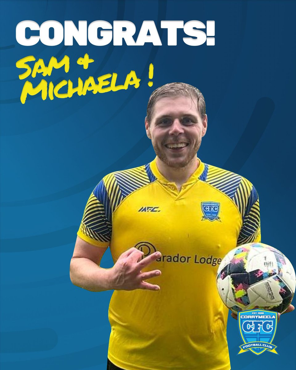 CorrymeelaFC's tweet photo. We’d like to congratulate 2nd team stalwart Sam Buckley and wish him well on his wedding day today!
A proper club-man, he is marrying his team-mate Henry’s cousin and keeping it in the Meela family, things we love to see. #UTM https://t.co/jOMJ7LSlTk