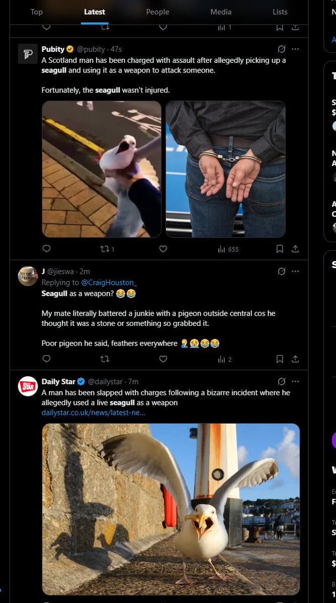 maxteedd's tweet photo. This shits going so viral rn no coin for it?

He literally used a SEAGULL as a weapon LMFAO

$seagun is also crazy ticker
https://t.co/5CD5RetiDU https://t.co/pjnqNjp2HU