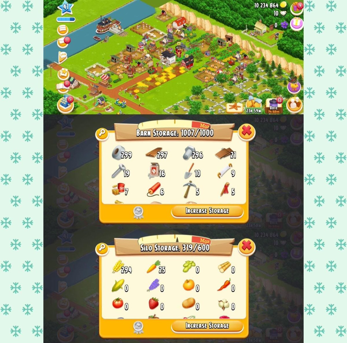 strikevr's tweet photo. Heyi petani hayday, di jual akun hayday dengan spesifikasi : 
LV.40+
Barn 1000
Silo 600
Isi KOIN 10JT + isi BEM

Rp. 85.000 #hayday #jualanhayday #haydayshop https://t.co/C3bNc7dT4r