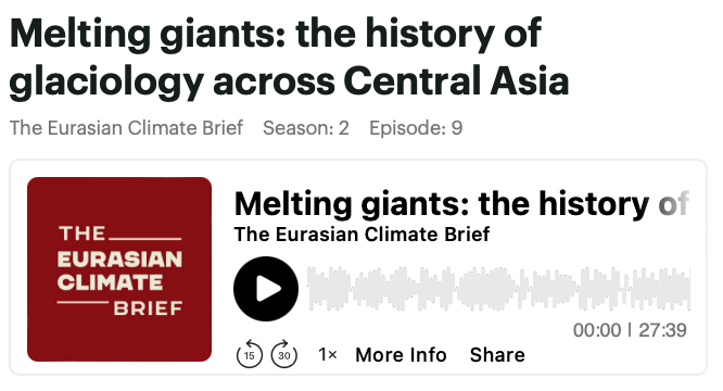 EurasianClimate's tweet photo. (1/2) Melting #glaciers are often regarded as icons of climate change. But how were they viewed in the early days of glaciology and climate change research? When and how did scientific research of the Central Asian glaciers begin? And why is this still relevant for us today? https://t.co/h4LtqmFaRI