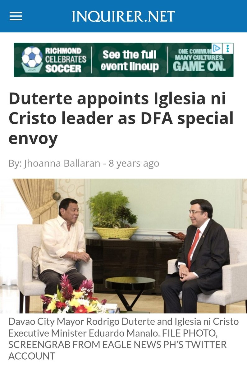 SanosukeSagara1's tweet photo. @Obi_Prodigalson May utang na loob yung leader nilang si Manalo kay Duterte 🤷‍♂️ https://t.co/U5By3MPJZc