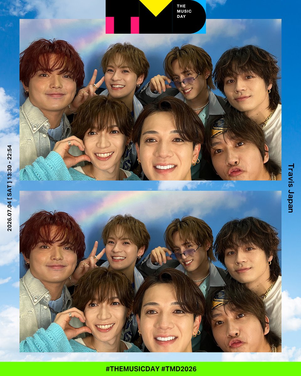 musicday_ntv's tweet photo. 【Travis Japan】のバックステージフォトを公開📸

🪩THE MUSIC DAY 2026🪩
7月4日(土) 13:30から9時間半生放送中📺⚡️

@TravisJapan_cr https://t.co/1gUXenNNwS