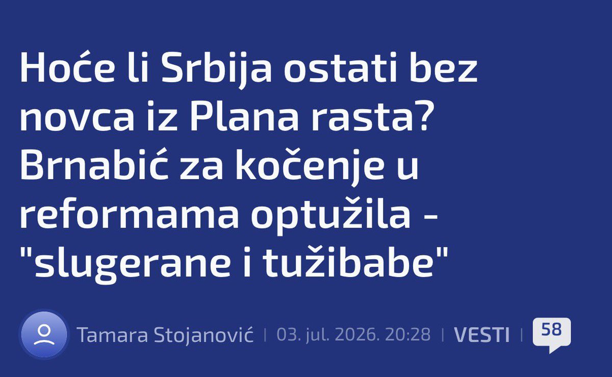 MarinikaTepic's tweet photo. Žalila se Brnabić u Briselu na nas da opozicija koči evrointegracije Srbije i da nećemo da glasamo za njihove sakate zakone koje bi da prodaju kao reformske i evropske.

Nije lepo da lažete @anabrnabic:

2015. otvorena 2 poglavlja
2016. otvorena 4 poglavlja
2017. otvoreno 6 poglavlja
Pa onda
2018. 4 poglavlja
2019. 2 poglavlja
2021. Klaster 4 sa 4 poglavlja
I od tada ništa! PET GODINA ništa!

Kradljivci izbora i davitelji slobodnih medija da bi korupcija i kriminal braće Vučić preživeli.
Zato nećete Srbiju u Evropi, jer onda ne biste više bili na slobodi.
I zato Srbija može u Evropu samo bez vas.