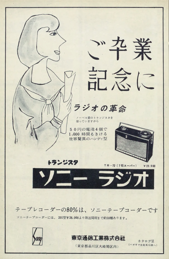 昭和32年(1957) 東京通信工業株式会社 ご卆業 記念に ラジオの革命