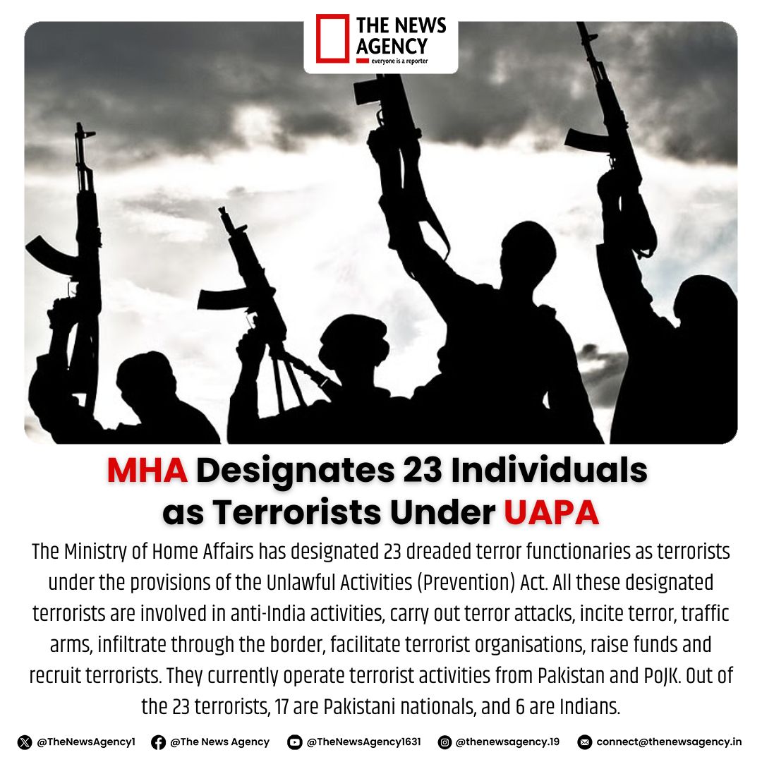 TheNewsAgency1's tweet photo. #UAPA @PIBHomeAffairs @AmitShah @PMOIndia #GoodJob #EndTerror #PakistanTerrorSponsor @BJP4India https://t.co/jGrBYqzzGa