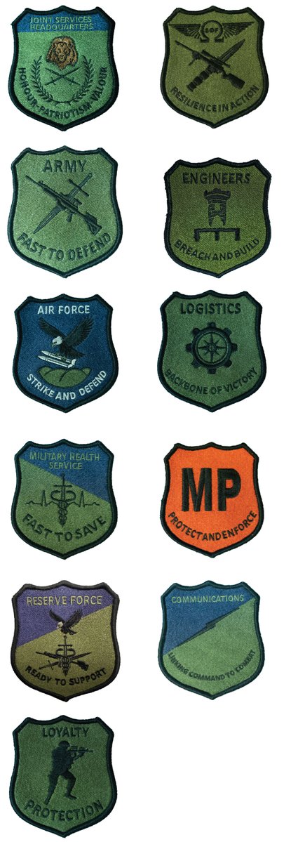 RwandaMoD's tweet photo. As Rwanda celebrates the 32nd Liberation Day, the Rwanda Defence Force (RDF) has unveiled new insignias for its respective services.  
The updated flags, logos, patches, and skill identifiers serve as powerful symbols of the RDF's identity. They also stand as enduring symbols of national pride, and visual reinforce the Force's core mission. ==================== 
Mu gihe u Rwanda rwizihiza Umunsi wo Kwibohora ku nshuro ya 32, Ingabo z’u Rwanda (RDF) zashyize ahagaragara ibirango bishya by’inzego zitandukanye zazo. 
 Mu byahindutse, harimo ibirango n'amabendera by'inzego zigize Ingabo z'u Rwanda, ibimenyetso byambarwa ku maboko y'impuzamkano, n’ibimenyetso by'ubuhanga bwihariye, byose bigaragaza umwihariko wa RDF, ishema ry’igihugu, ndetse n’ishusho yerekana inshingano za gisirikare.