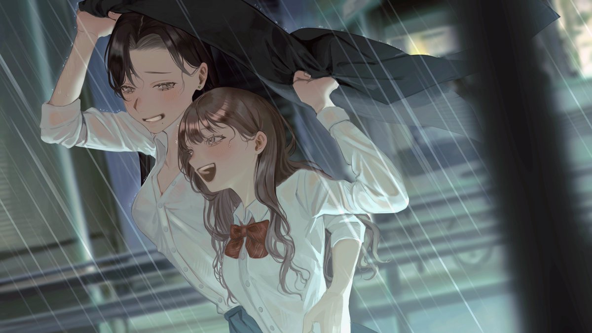 Iyuru_kuroneko's tweet photo. 通り雨 https://t.co/mcnbSGi6xL