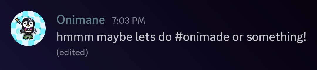 mochi1334's tweet photo. Guys 

For the first time I have seen in a while 

Onimane (one of FSP EN's manesans) has an art tag: #onimade

SO IF YOU WANT TO DRAW A FAN ART OF THEM USE THE TAG

(I could not believe this was happening IN A GOOD WAY) https://t.co/gpE9q81h9Z
