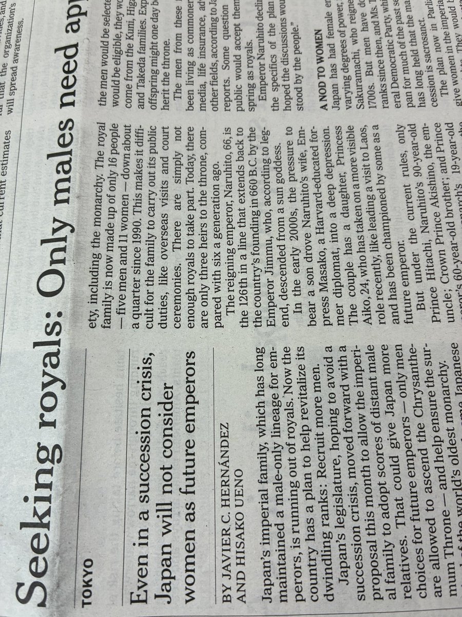 stevehara28's tweet photo. @tweetsoku1 Here’s The New York Times (June 18).
“Over time, the imperial system will become unsustainable.” https://t.co/4bvgzbMhVA