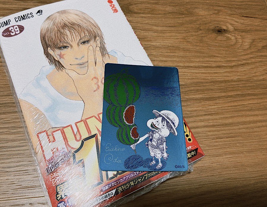 chocosuki72's tweet photo. でもとりあえずハンタ買う予定あったから、ランダム挑戦したらワンピだったので、ちょっと救われた…。 https://t.co/DeI5xzaNlS