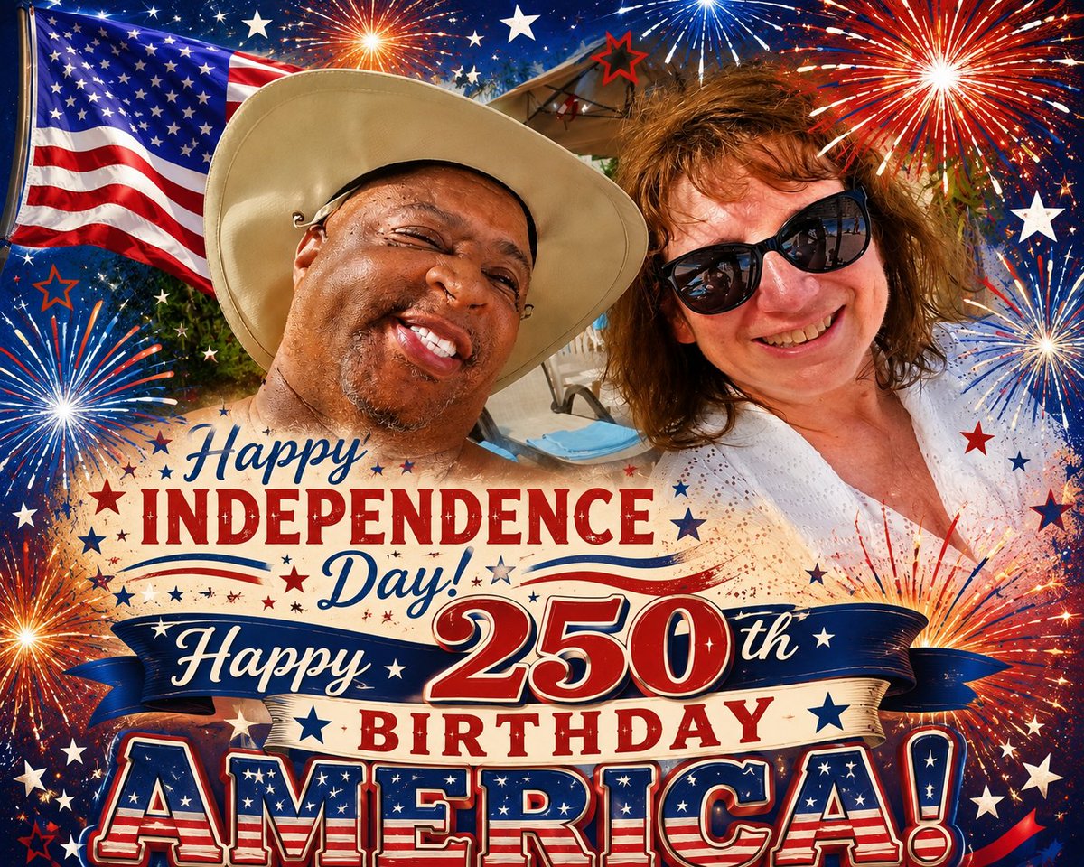 DavidDmanley's tweet photo. Good morning! Happy 4th of July! Happy 250th birthday America! 🎉🎊 https://t.co/z49FIPKT47