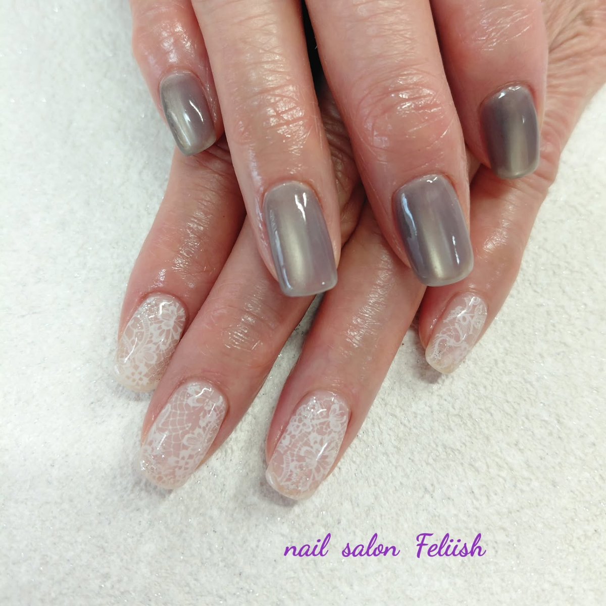 NFeliish's tweet photo. 🏵お客様ネイル🏵
レースネイル🫧
アシンメトリーでお洒落ネイルでした💅

*＊*＊*＊*＊*＊*＊*＊*＊*＊*＊*
nail salon Feliish
~お客様の日常に小さな幸せを~

■営業時間　10:00~...

詳細はこちら↓（ネイルブック）
https://t.co/fujkiKdzbF https://t.co/AMvvUtK5ce
