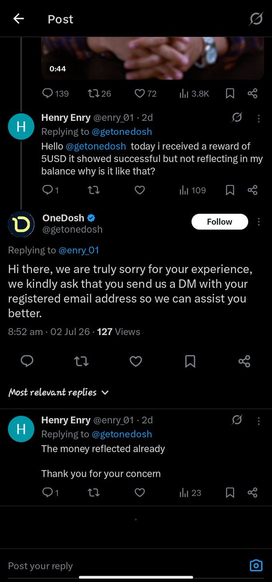 moddsync's tweet photo. @getonedosh @getonedosh I'm having same issue with this guy today. Should i wait, or send a DM with my registered email? https://t.co/0iPKOw7ygf